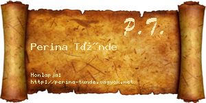 Perina Tünde névjegykártya